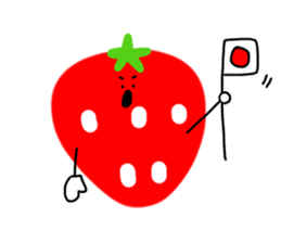 happy happy strawberry sticker #14239589