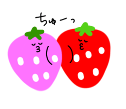 happy happy strawberry sticker #14239594
