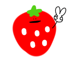 happy happy strawberry sticker #14239596