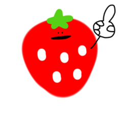 happy happy strawberry sticker #14239597