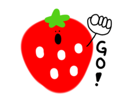 happy happy strawberry sticker #14239598