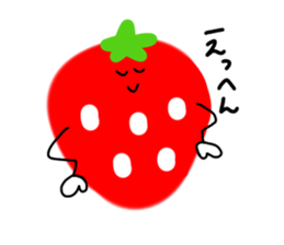 happy happy strawberry sticker #14239599