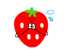 happy happy strawberry sticker #14239600