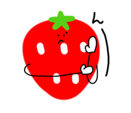 happy happy strawberry sticker #14239603