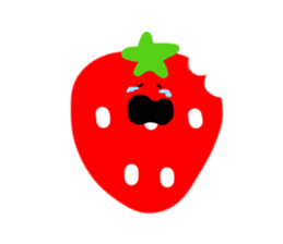 happy happy strawberry sticker #14239604