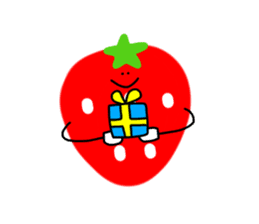 happy happy strawberry sticker #14239605