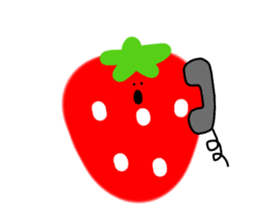 happy happy strawberry sticker #14239606