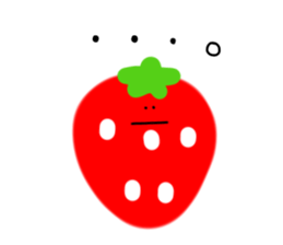 happy happy strawberry sticker #14239607