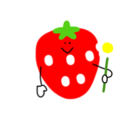 happy happy strawberry sticker #14239612