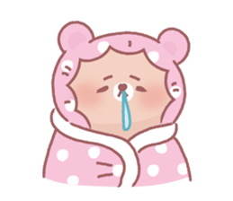 Lovely lazy bear sticker #14241458