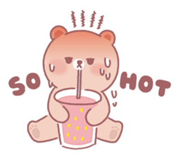 Lovely lazy bear sticker #14241468