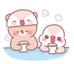 Lovely lazy bear sticker #14241476