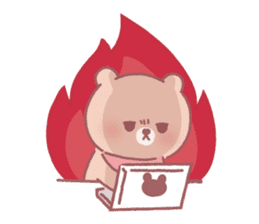 Lovely lazy bear sticker #14241482