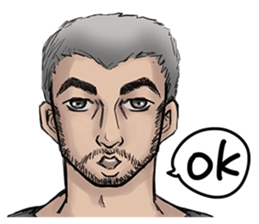 Charming Middle-aged man sticker #14241602