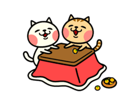 The kotatsu cat moves 2 sticker #14242633