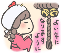 Bird hat girl sticker #14243132
