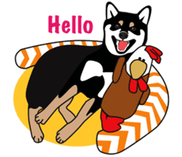 Black Shiba Inu Akira 2 sticker #14243470