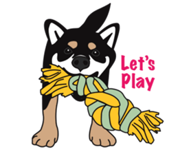 Black Shiba Inu Akira 2 sticker #14243471
