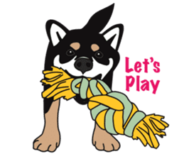 Black Shiba Inu Akira 2 sticker #14243471