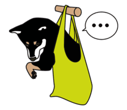 Black Shiba Inu Akira 2 sticker #14243474