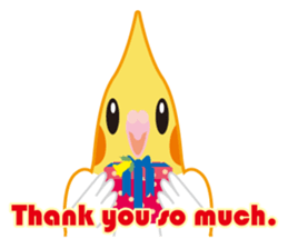 2017 Cockatiel with a cute cheek sticker #14243797