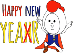 Soft-boiled egg prince for Xmas sticker #14245118