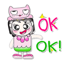 ..Mr. Saki and cat..Pink sticker #14245166