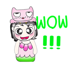 ..Mr. Saki and cat..Pink sticker #14245167