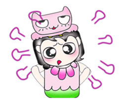 ..Mr. Saki and cat..Pink sticker #14245172