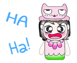 ..Mr. Saki and cat..Pink sticker #14245173