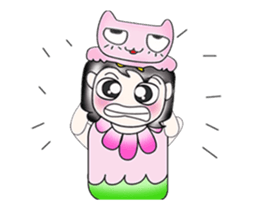 ..Mr. Saki and cat..Pink sticker #14245175