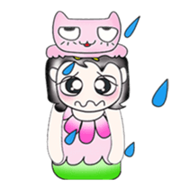 ..Mr. Saki and cat..Pink sticker #14245177