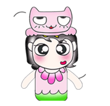 ..Mr. Saki and cat..Pink sticker #14245178