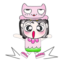 ..Mr. Saki and cat..Pink sticker #14245179