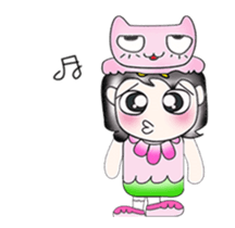 ..Mr. Saki and cat..Pink sticker #14245181