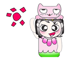 ..Mr. Saki and cat..Pink sticker #14245182