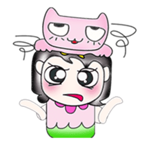 ..Mr. Saki and cat..Pink sticker #14245183