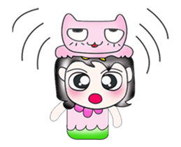 ..Mr. Saki and cat..Pink sticker #14245186
