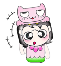 ..Mr. Saki and cat..Pink sticker #14245187