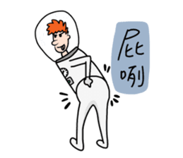 Ltyahey's Astronaut can anybody hear me? sticker #14246593