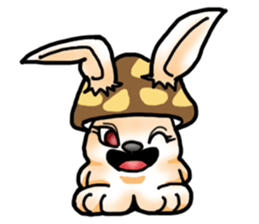 Mushroom-Rabbit sticker #14248022
