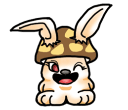 Mushroom-Rabbit sticker #14248022