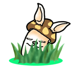 Mushroom-Rabbit sticker #14248023