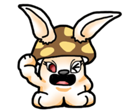 Mushroom-Rabbit sticker #14248024