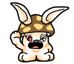 Mushroom-Rabbit sticker #14248024