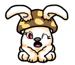 Mushroom-Rabbit sticker #14248025