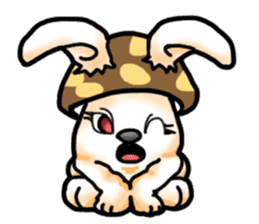 Mushroom-Rabbit sticker #14248025