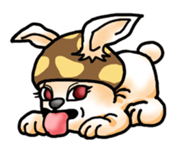 Mushroom-Rabbit sticker #14248026