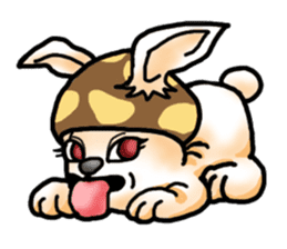Mushroom-Rabbit sticker #14248026