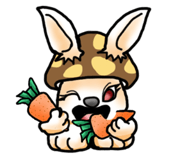 Mushroom-Rabbit sticker #14248027